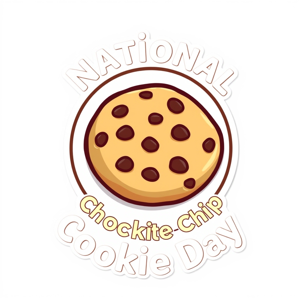 National Chocolate Chip Cookie Day emoji sticker