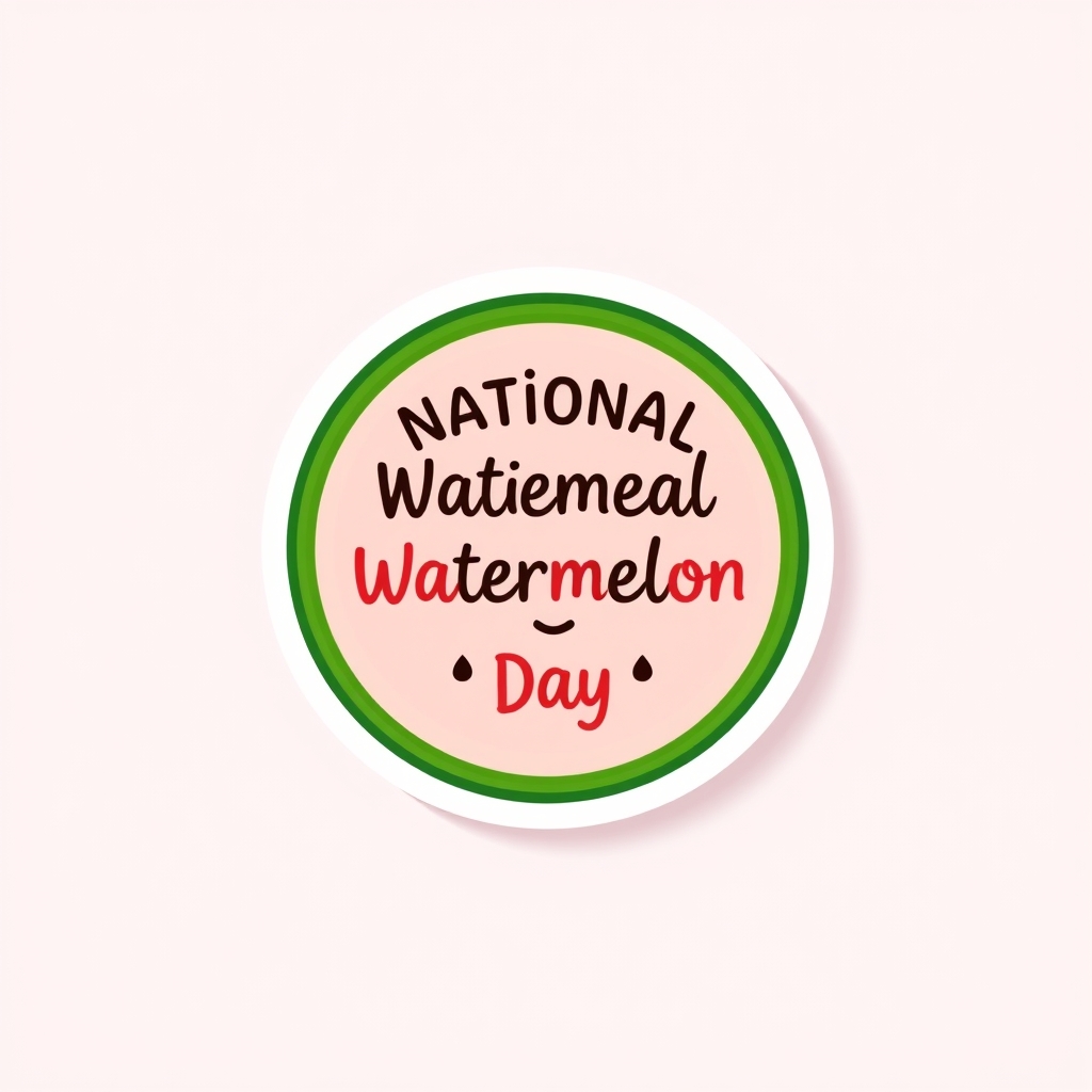 National Watermelon Day emoji sticker